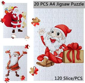 img 2 attached to 🧩 Wholesale 20 Sets Blank Sublimation A4 Jigsaw Puzzle with 120 Pieces for DIY Heat Press Transfer Crafts - Thermal Transfer Supplies