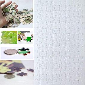 img 4 attached to 🧩 Wholesale 20 Sets Blank Sublimation A4 Jigsaw Puzzle with 120 Pieces for DIY Heat Press Transfer Crafts - Thermal Transfer Supplies