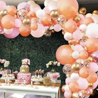 stunning rose gold balloon garland arch 152-piece kit: perfect for baby showers, weddings, birthdays & more! logo