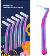 🦷 angle cleaners - interdental brushes, sulela braces angle brush cleaner for deep teeth and gums cleaning tool with soft bristles (0.6mm) - 10pcs (15) logo