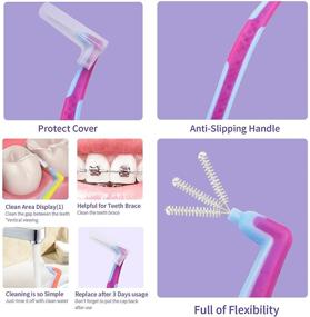 img 3 attached to 🦷 Angle Cleaners - Interdental Brushes, Sulela Braces Angle Brush Cleaner for Deep Teeth and Gums Cleaning Tool with Soft Bristles (0.6mm) - 10pcs (15)
