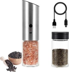 img 4 attached to Revolutionize your Cooking with the Rechargeable VEVOK CHEF Adjustable Coarseness Grinder