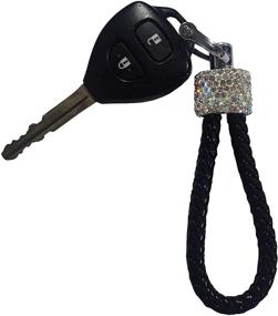 img 2 attached to FULLUXURY Handwoven Accessories Rhinestone Keychain