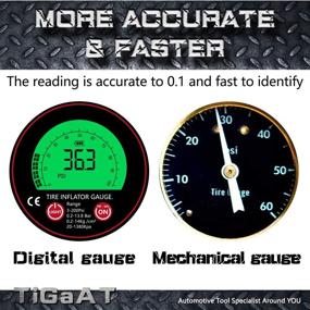 img 3 attached to 📏 TiGaAT 200 PSI Digital Tire Pressure Gauge - Heavy Duty & Accurate for Cars, Motorcycles, SUVs, and Bikes (Model A)