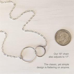 img 1 attached to 🎁 Sister Gifts from Sister: EFYTAL Sterling Silver Double Circle Necklace - Perfect Birthday Jewelry Gift Necklaces for Sisters, No Better Friend