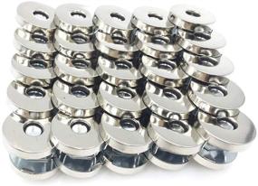 img 4 attached to 👜 50 Sets of 18mm Silver Tone Magnetic Buttons Snap Clasps for Handbags, Purses, Bags, Clothes, Leather Sewing Craft DIY