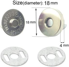 img 3 attached to 👜 50 Sets of 18mm Silver Tone Magnetic Buttons Snap Clasps for Handbags, Purses, Bags, Clothes, Leather Sewing Craft DIY