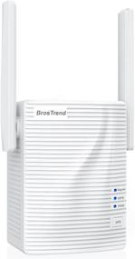 img 4 attached to BrosTrend AC1200 WiFi Extender: Boost Your Home Wireless Internet Speed with 1200 Mbps, Dual-Band Range Repeater for 20+ Devices, Ethernet Port & External Antennas – Wall Plug