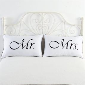 img 2 attached to DasyFly 2PCS Mr and Mrs Pillow Cases: The Perfect Romantic Anniversary or Wedding Gift for Couples