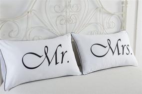 img 1 attached to DasyFly 2PCS Mr and Mrs Pillow Cases: The Perfect Romantic Anniversary or Wedding Gift for Couples