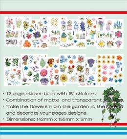 img 3 attached to 🌸 Colorful Flower and Plant Stickers for Boys Girls Teens - 151 Pcs Waterproof Vinyl Stickers for Flasks, Waterbottle, Laptop, Tablet, and More! My Garden Decals Pack