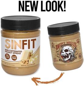 img 1 attached to 🥜 Sinister Labs Whey Protein Peanut Spread - Non-Caffeinated (12 oz jar) - Wicked White Chocolate Flavor (1-Pack)