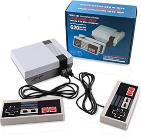 img 2 attached to 🎮 Rediscover the Magic: Classic Retro Game Console – Power-Packed Mini Video Game System (Grey)