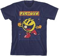 🕹️ retro video game navy graphic tee for youth boys: pac-man inspired design logo