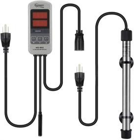 img 4 attached to 🐠 Hygger Titanium Tube Submersible Saltwater Tank Aquarium Heater with Digital Thermostat, IC Temp Controller - 50 to 200 Watt