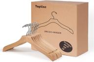 прочные и элегантные: вешалки для невесты topline housewares classic wood - натуральная отделка (набор из 10 штук) логотип