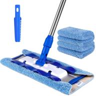 🧹 mr.siga professional microfiber mop: effective cleaning for hardwood, laminate, tile floors - stainless steel handle, 3 reusable mop pads, 1 dirt removal scrubber logo