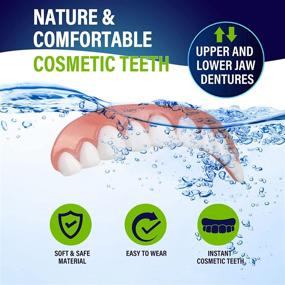 img 2 attached to 😁 2 Pack Cosmetic Teeth - Comfortable Upper and Lower Jaw Denture for a Perfect Smile