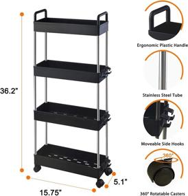 img 3 attached to Ronlap Storage Shelving Organizer Bathroom