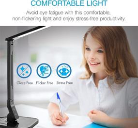 img 3 attached to Tenergy 7W Dimmable LED Desk Lamp: 530 Lumens, 5 Dimming Levels, Touch Control, Auto Shut-Off Timer - Eye Protection Foldable Table Light for Home and Office