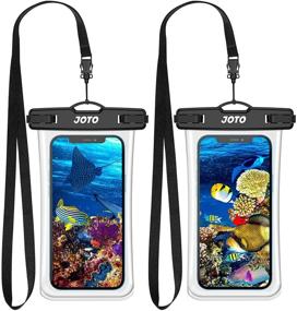 img 4 attached to 📱 JOTO Waterproof Phone Pouch - 2 Pack, Universal Cellphone Dry Bag for iPhone 13 Pro Max, Galaxy S21 Ultra, Moto - Black