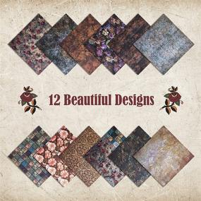 img 2 attached to 🌹 VONDYU Rose Floral Cardstock Paper Pad 6 x 6 Inches - 24 Sheets Scrapbook Paper Pack for Card Making, Vintage Single-sided Scrapbooking Pages, Decorative Craft Papers, Photo Album Decor