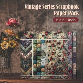 img 3 attached to 🌹 VONDYU Rose Floral Cardstock Paper Pad 6 x 6 Inches - 24 Sheets Scrapbook Paper Pack for Card Making, Vintage Single-sided Scrapbooking Pages, Decorative Craft Papers, Photo Album Decor