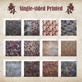 img 1 attached to 🌹 VONDYU Rose Floral Cardstock Paper Pad 6 x 6 Inches - 24 Sheets Scrapbook Paper Pack for Card Making, Vintage Single-sided Scrapbooking Pages, Decorative Craft Papers, Photo Album Decor