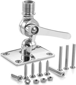 img 4 attached to ⚓️ ZOMCHAIN Marine VHF Antenna Mounts - Stainless Steel Ratchet Mount with Adjustable Base for Boats