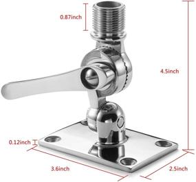 img 3 attached to ⚓️ ZOMCHAIN Marine VHF Antenna Mounts - Stainless Steel Ratchet Mount with Adjustable Base for Boats