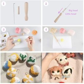 img 1 attached to 🧶 Anpro Needle Felting Kit - 45 Colors Wool Roving for Felting, Complete Starter Set with Basic Tools and Supplies for Hand Spinning and DIY Wool Fiber Crafts