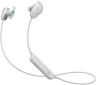sony wi-sp600n premium waterproof bluetooth wireless extra bass sports in-ear 6 hr of playback headphones/microphone (white) logo