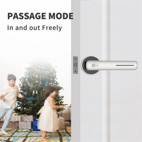 img 1 attached to 🔒 Smart Fingerprint Door Lock - Biometric Keyless Entry Door Knob for Homes, Apartments, Office, AirBnB, Hotels (Silver)