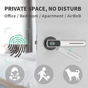 img 3 attached to 🔒 Smart Fingerprint Door Lock - Biometric Keyless Entry Door Knob for Homes, Apartments, Office, AirBnB, Hotels (Silver)