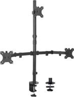 🖥️ vivo triple lcd monitor desk mount stand - heavy duty, fully adjustable, supports 3 screens up to 30 inches - stand-v003t logo
