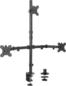 img 4 attached to 🖥️ VIVO Triple LCD Monitor Desk Mount Stand - Heavy Duty, Fully Adjustable, Supports 3 Screens up to 30 inches - STAND-V003T