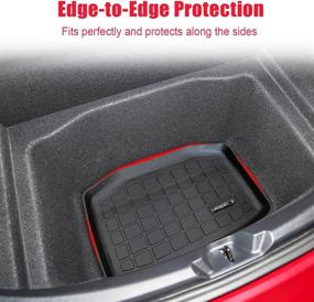 img 3 attached to Waterproof & Odorless Rear Trunk Lower Mat for Tesla Model 3 - KENPENRI Lower Trunk Storage Mat