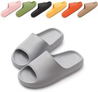 🌳 treemall pillow slides: premium non-slip cloud slides sandals for ultimate comfort and style - ideal bathroom shower and home slippers for women & men logo