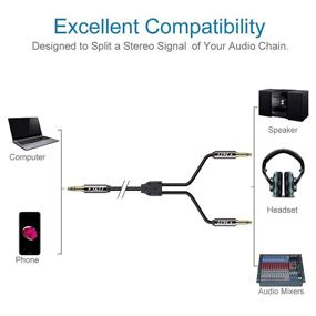 img 1 attached to Plated Copper Shell Heavy Duty Stereo Adapter Portable Audio & Video