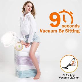 img 3 attached to 📦 Efficient Storage Solution: TAILI Cube Vacuum Storage Bags - Jumbo 6 Pack, 31x40x15 inch Extra Large, Organize Comforters, Pillows, Beddings, and More, No Pump Required