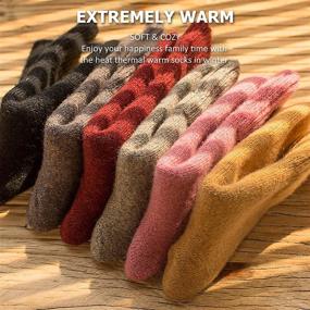 img 2 attached to Ceafer Women's Thermal Socks - Thick Insulated Warm Winter Crew Wool Socks, Ideal for Heat Retention