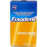 fixodent extra hold denture adhesive powder - long-lasting 2.7oz solution logo