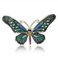 rinhoo friendship vintage butterfly rhinestone crystal brooch pin, cute animal shape corsage scarf clip for women and girls, antique style brooches logo
