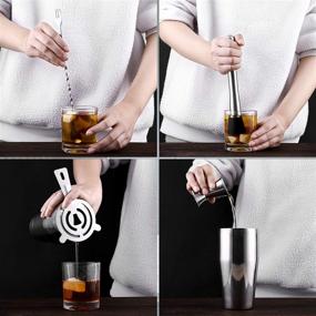 img 1 attached to 🍸 NFUSPR Stainless Steel Cocktail Shaker Bar Set - 8-Piece Bartender Kit with 26 Oz Shaker: Perfect Bartending Tool Set for Unforgettable Drink Mixing Experiences at Home and Bar