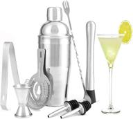 🍸 nfuspr stainless steel cocktail shaker bar set - 8-piece bartender kit with 26 oz shaker: perfect bartending tool set for unforgettable drink mixing experiences at home and bar логотип