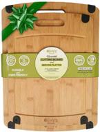 🥗 olive's kitchen organic bamboo cutting board set (2 pack) for effortless cooking - versatile reversible cheese board - medium & x-large bamboo boards for non-slip kitchen prep - eco-friendly charcuterie board logo