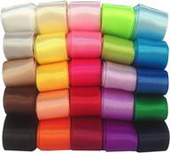 duoqu 25 colors 50 yards (25x2yd) 1/2 inch solid satin ribbon multicolour - valued pack logo