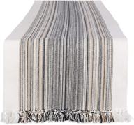 dii fringed stripe tabletoppers runner logo