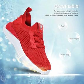 img 2 attached to 👟 Girls' Lightweight Breathable Walking Sneakers: Athletic Shoes for Active Children