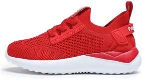 img 3 attached to 👟 Girls' Lightweight Breathable Walking Sneakers: Athletic Shoes for Active Children